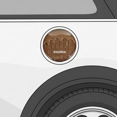 자동차 초콜릿 주유구캡 엣지커버 차량용 액세서리 새차선물 주유구커버