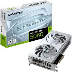 기가바이트 지포스 RTX 5060 이글 OC ICE 8G 그래픽 카드 8GB 28비트 GDDR7 PCIe 50 WINDFORCE 냉각 시스템 NVIDIA DisplayPort 및, AERO, RTX5060 OC 8GB