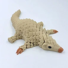 3D 인쇄 장난감 Pangolin 장식 미니 동상 모델 데스크탑 및 가족, 03 Khaki