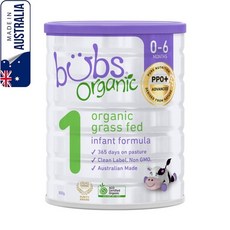 호주 버브스 유기농 풀을 먹인 유아용 분유 1단계 0~6개월 Bubs Organic Grass Fed Infant Milk Formula, 1개, 800g