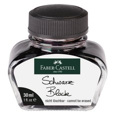 Faber-Castell 輝柏 鋼筆瓶裝墨水 30ml 不可擦拭 多色可選, 黑色, 1個