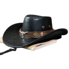 아메리칸 드림 코스튬 카우보이 모자, 1개, 블랙
