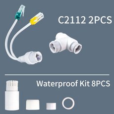 STEAMEMO POE 분배기 1-2 절약 네트워크 케이블 IP 카메라라우터Wrieless AP용 3방향 RJ45 커넥터, 3) C2112-2PCS