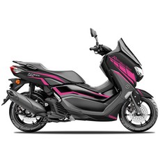 NMAX 125 155 전용 휠 스티커 반사 데칼 방수 튜닝 스티커 세트, 1개, 3_핑크
