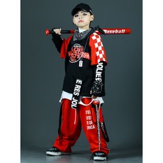 兔巴叮童裝 韓國韓版兒童街舞潮服 男童嘻哈風 少兒hiphop 潮裝 演出服 兒童舞蹈服 練功服 嘻哈街舞表演服 爵士