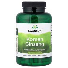 스완슨 한국산 인삼 300캡슐 (캡슐당 250mg) SWV-01426, 1개