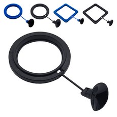 물멍 원형 피딩트레이 피딩링 피딩스테이션 관상어 수족관 열대어 물고기 부상형 먹이 급여 원형, 20g, 1개, 원형 블랙[검정]