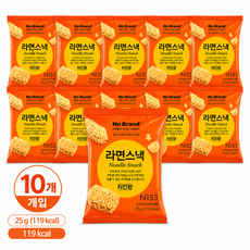 노브랜드 라면 스낵 치킨향, 25g, 10개