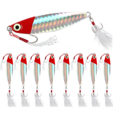 하마피싱 메탈지그 8종세트, 1개, 10g, 레드헤드