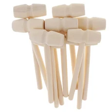 뜨거운 판매 미니 나무 망치 우드 말렛 해산물 랍스터 크랩 가죽 공예 보석 공예 나무 공예 나무 공예 도구, A, 5pcs