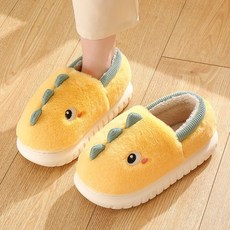 휴비나인 트렌드슬리퍼 따뜻한 겨울 여성 남성 플러시 두꺼운 플랫 플랫폼 만화 코튼 슬리퍼 야외 모피 3D 홈 슬립온 미끄럼 방지 소녀 숙녀 신발