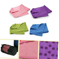 유진오피스 요가 타월 극세사 논슬립 미끄럼 미끄럼 방지 요가 타월 방지 테스 휴대용 매트 운동용 내구성 좋은, 핑크