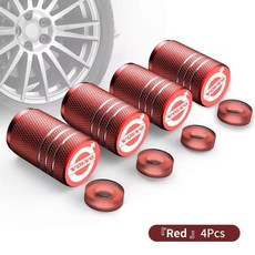 올레스타 자동차 휠 타이어 밸브 캡 스템 커버 스티어링, 1. 4Pcs Red, 1개