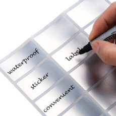 물에 강한 다용도 네임 라벨스티커 160p 세트, 1세트, 실버