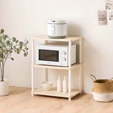 GaguRecipe 組裝式收納架, 奶油米色, 3格