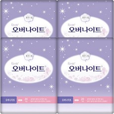 좋은느낌 오버나이트 코텍스 20개입 x4팩 순면커버, 4개