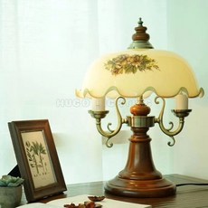 HUGO LIGHTING 歐洲古典實木復古檯燈 閱讀燈, 黃光