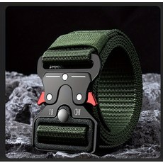 正品戰術腰帶快速釋放戶外腰帶柔軟真尼龍運動配件男女黑帶, 紅綠, 1個