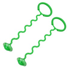 위시월드 LED 발목줄넘기 KC인증 꼬불이형, 그린, 2개