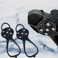 500292 8자형 아이젠 2p, 단품, 블랙