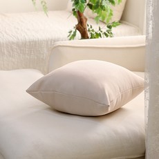고급 쇼파쿠션(솜포함) 루비온 쿠션 40X40 북유럽 소파 쿠션커버, 고급아이보리