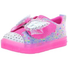 스케쳐스 키즈 여아용 트윙클 토 셔플 브라이트 스니커즈 핑크/멀티 161056