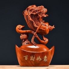 花梨木 百財如意 白菜擺件 高度40cm, 如圖所示, 1個