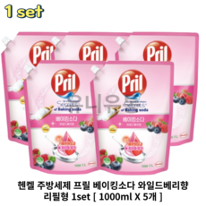 프릴 베이킹소다 주방세제 와일드베리, 5L, 1개