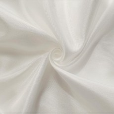 厚實緞面 高級緞面 寬幅洋裝布料 桌布, 象牙白, 1個