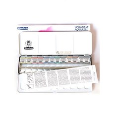 德國史明克 Schmincke HORADAM AQUARELL 專家級塊狀水彩 12色半塊鐵盒, 詳見包裝