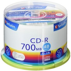 Japan) CD-R 700MB SR80FC50V1 버베이텀 재팬(Verbatim 1회 기록용 50장 실버 디스크, 상품명참조, 1개