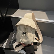 手機小包 胸包 斜挎包 運動騎行包, 1個, 米白