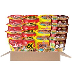 오뚜기 큰컵 (진라면매운+열라면+스낵면+오동통면) X 4개씩, 1세트
