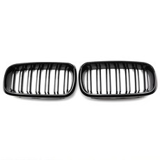 BMW X5 X6 F15 2015-2019 전면 센터 그릴 스포츠 교체용 ABS 부품 호환, 유광 블랙