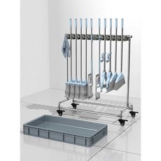 밀대 거치대 청소도구 걸이대 빗자루 도구함 청소 도구 걸이, 1개, 단일 8걸이 10후크-만능 바퀴+플라스틱 싱크
