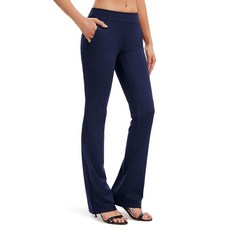 Safort 78.7cm 86.4cm 여성용 부츠컷 요가 톨 드레스 팬츠 플레어 롱 워크 스트레치 비즈니스 캐주얼 슬랙스 포켓 브라운. XL 119603