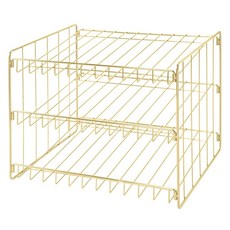 3단 크롬 스틸 통조림 정리함 주방 식료품 공간 절약형 식품 보관 36캔 수납, Gold, 3 14.5" x 11.4" x 11"