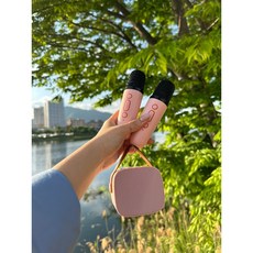무선 노래방 블루투스 스피커 + 마이크 2개 세트, 핑크