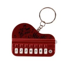 미니 만화 음악 전자 피아노 키 체인 커플 펜던트 열쇠 고리 악기 재미 있은 생일 선물, d metal