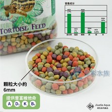 JiuSe Aqua 陸龜飼料 水果風味 580g, 1個
