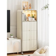 플랩 도어 수납장 철제 인테리어 이동식 캐비닛 플랩도어 장식장 카페 다용도 식탁정리함, 3도어 52x42x123cm