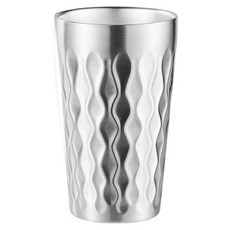 SoBuy 304 스테인리스 다이아몬드 무늬 물컵 550ml, 1개, 실버