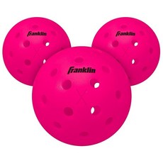 Franklin SPORTS 스포츠 X-40 아웃도어 피클볼 옵틱 옐로우 100개입 USAPA 인증 147330, 3개, 핑크