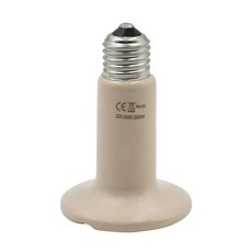 발열전구 온열 열등 1개 반려동물 난방 램프 블랙 적외선 세라믹 이미 터 열 전구 Brooder 파충류 25W 50W 75W 100W 150W 200W, Beige 200W