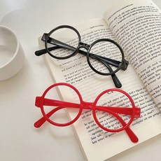 경량 뿔테 안경테 블랙 레드 투명 프레임 데일리 패션 소품