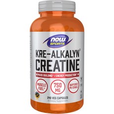 NOW Foods Kre-Alkalyn 緩衝型肌酸膠囊, 1個, 240錠