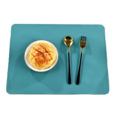 를위한 6PCS 실리콘 플레이스 매트 식탁 테이블 EAHER SAFE 방수 내열성 미끄럼 방지, 1pcs 40x30cm, silicone dark gr n