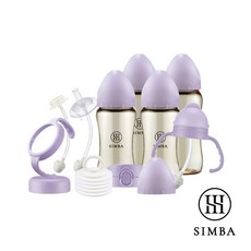 Simba 小獅王辛巴 蘊蜜鉑金PPSU奶瓶全配組, 1個, 紫芙