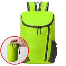 엘마운틴 오픈업 초경량 접이식 휴대용 배낭 20L 등산 여행 아웃도어 백팩, 라임