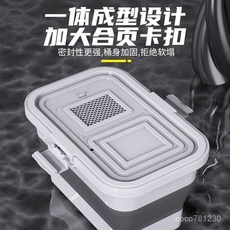 折疊活魚桶 便攜加厚魚桶 釣魚專用水桶 野釣裝魚箱 裝魚護桶, 【一秒摺疊藍色】攜帶方便,圓形藍色【無蓋】32cm-10L